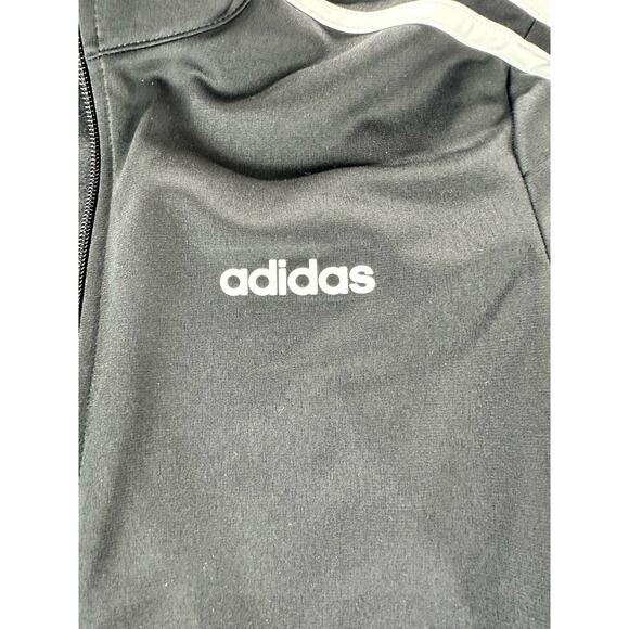 Adidas Black White 3 Stripe Full Zip Up Sweatshirt Women's Size Medium - Picture 7 of 7